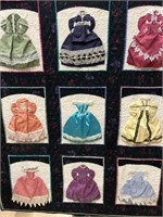 Doll Dress Quilt Wall Hang