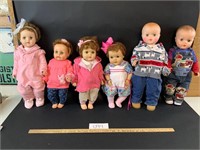 Lot of 6 large dolls-see description