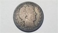 1892 Barber Half Dollar