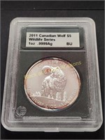 2011 - 1oz Silver Canadian Wolf