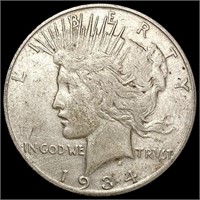 1934-S Silver Peace Dollar NEARLY UNCIRCULATED