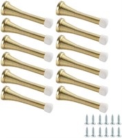 Basics Spring Door Stop - Polished Brass, 12-Pack