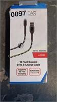 10FT BRAIDED SYNC & CHARGE CABLE USB C