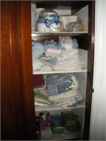 Contents of Closet, Towels, Linens, Paper