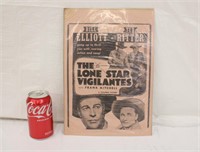 Vintage Lone Star Vigilantes Lobby Card