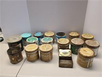 17 Tobacco Tins Various Condition Needs Cleaning