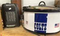 Colts Crock Pot, Comfort Zone Heater, Coffee Mugs,