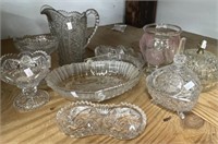Glassware Assortment, Pitcher, Covered Candy