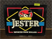 21’’x16’’ Jester Beer lighted sign (some cracks)