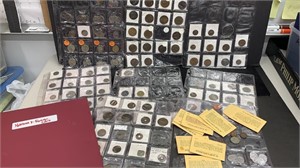 World / Foreign Coins in binder, Large Assortment