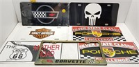 6 ADVERTISING FRONT LICENSE PLATES & COVER