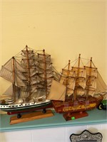 2 Wooden Ships Models