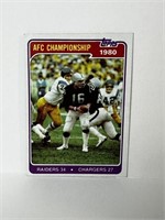 1981 Topps Afc Championship Card