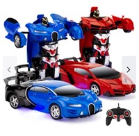 Pair of RC Transforming Robot Car Toys