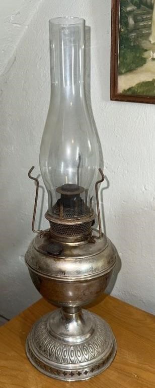 Vintage Silver Oil Lamp B&H