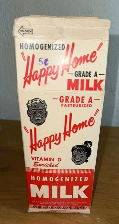 Vintage “Happy Home” Milk Carton