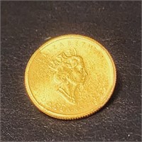 24K  Fine 9999 3.15G 1/10 Oz Canada $5 Coin