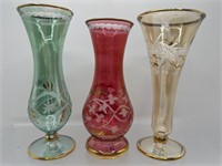 Crystal bud vases made in Egypt