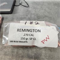 100- .270cal Remington Bullets