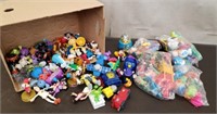 Box of Fast Food Toys & More