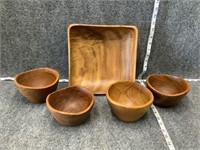 Teak and Wood Bowl Bundle