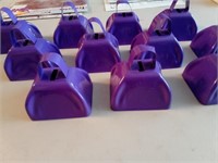 11 Purple Metal Bells with Dinger inside