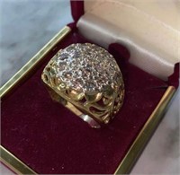 14k Gold Men’s 1960s 2CTW Natrual Diamond Ring