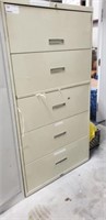 LATERAL FILING CABINET, METAL, 36" X 18" X 68"