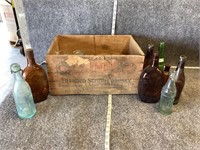 Old Baltimore Whiskey Box, Bottles, and Glasses