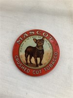 Mascot Crushed Cut Tobacco Adv. Pocket Mirror, 2”