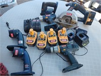 Large Lot of Cordless Ryobi Tools