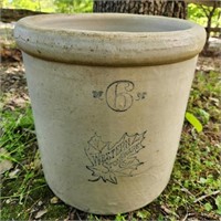 Antique Western Stoneware 6 Gallon Crock