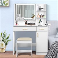 Vanity Set  Desk with Mirror and Lights