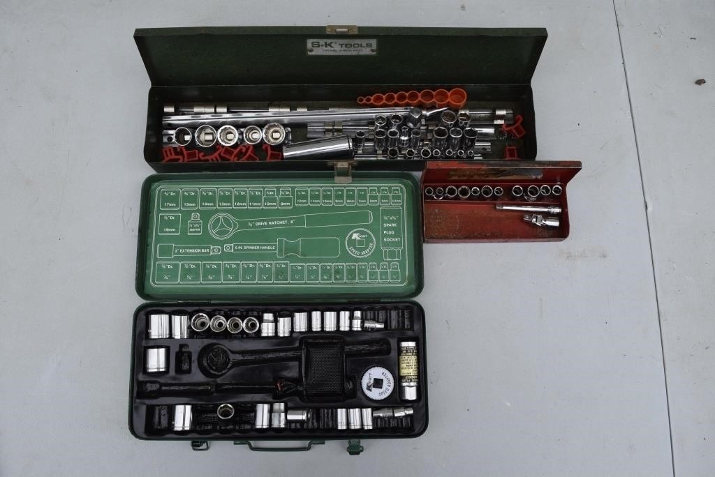 3 Assorted Socket Sets