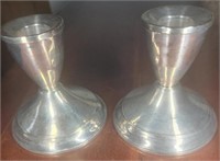 STERLING SILVER CANDLE STICK  HOLDERS