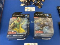 TWO PLAYMATION MARVEL AVENGERS ACTION FIGURES