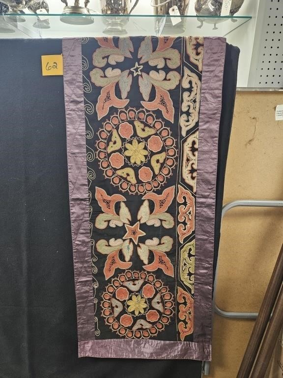 Victorian Satin/Silk handmade wall hanging