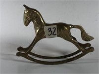 Brass Rocking Horse 4" T x 5" L