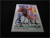 Chris Mullin signed basketball card COA