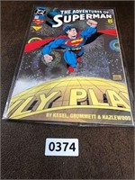 DC comic book Superman as pictured