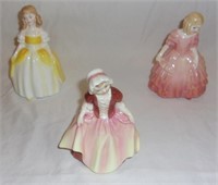 Vintage Royal Doulton figurines w/ Rose.