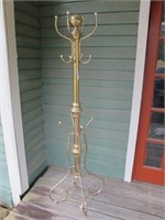 BRASS FINISH COAT RACK