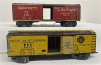 Lionel 3555 and 9100 train cars