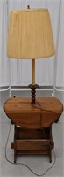 Butterfly Fold Side Table w/ Lamp, 55” H