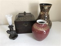 Vintage Small Chest, Lamp & More