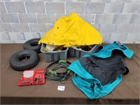 Drill bits, tires, rain jacket, etc