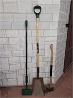 shovel, ice pick, axe