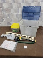 Screws, level, lawn sprinkler, bin, spray bottle