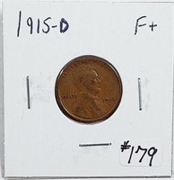 1915-D  Lincoln Cent   F+
