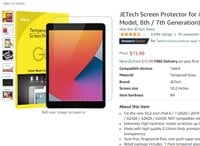 JETech Screen Protector for iPad 8 / 7